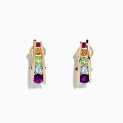 Effy Jewelry Mosaic 14K Yellow Gold Multi Gemstone Earrings, 1.40 TCW | Earrings
