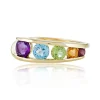Effy Jewelry Mosaic 14K Yellow Gold Multi Gemstone Ring, 1.33 TCW | Rings