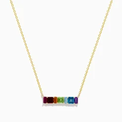 Effy Jewelry Mosaic 14K Yellow Gold Multi Gemstone Pendant | Necklaces & Pendants