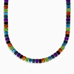 Effy Jewelry Mosaic 14K Yellow Gold Multi Gemstone Necklace | Necklaces & Pendants