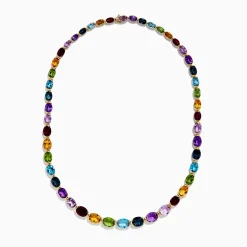 Effy Jewelry Mosaic 14K Yellow Gold Multi Gemstone Necklace | Necklaces & Pendants