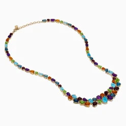 Effy Jewelry Mosaic 14K Yellow Gold Multi Color Gemstone and Diamond Necklace | Necklaces & Pendants