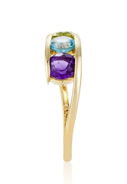 Effy Jewelry Mosaic 14K Yellow Gold Multi Gemstone Ring, 1.33 TCW | Rings