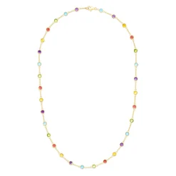 Effy Jewelry Mosaic 14K Yellow Gold Multi Gemstone Station Necklace, 8.70 TCW | Necklaces & Pendants