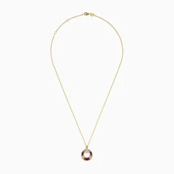 Effy Jewelry Mosaic 14K Yellow Gold Multi Gemstone and Diamond Pendant | Necklaces & Pendants