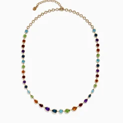 Effy Jewelry Mosaic 14K Yellow Gold Multi Gemstone Necklace | Necklaces & Pendants