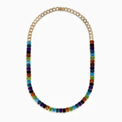 Effy Jewelry Mosaic 14K Yellow Gold Multi Gemstone Necklace | Necklaces & Pendants