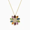 Effy Jewelry Mosaic 14K Yellow Gold Semi Precious and Diamond Pendant | Necklaces & Pendants