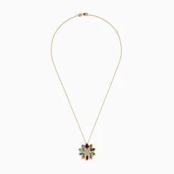 Effy Jewelry Mosaic 14K Yellow Gold Semi Precious and Diamond Pendant | Necklaces & Pendants