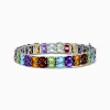 Effy Jewelry 925 Mosaic Sterling Silver Double Row Multi Gemstone Tennis Bracelet | Bracelets