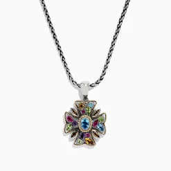 Effy Jewelry 925 Multi Gemstone Cross Pendant, 4.09 TCW | Necklaces & Pendants