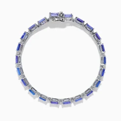 Effy Jewelry Nahla 925 Silver Tanzanite and Diamond Tennis Bracelet | Bracelets