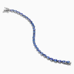Effy Jewelry Nahla 925 Sterling Silver Pear Tanzanite Tennis Bracelet | Bracelets