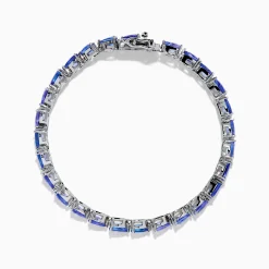 Effy Jewelry Nahla 925 Sterling Silver Pear Tanzanite Tennis Bracelet | Bracelets