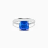 Effy Jewelry Nahla 14K White Gold Cusion Tanzanite and Diamond Ring | Rings