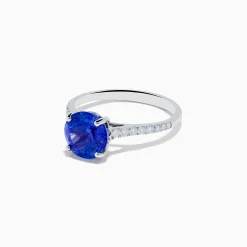 Effy Jewelry Nahla 14K White Gold Round Tanzanite and Diamond Ring | Rings