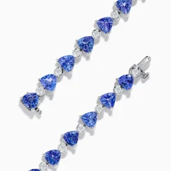 Effy Jewelry Nahla 14K White Gold Tanzanite and Diamond Tennis Bracelet | Bracelets