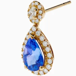 Effy Jewelry Nahla 14K Yellow Gold Tanzanite and Diamond Drop Earrings | Earrings