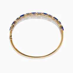 Effy Jewelry Nahla 14K Yellow Gold Tanzanite and Diamond Bangle | Bracelets
