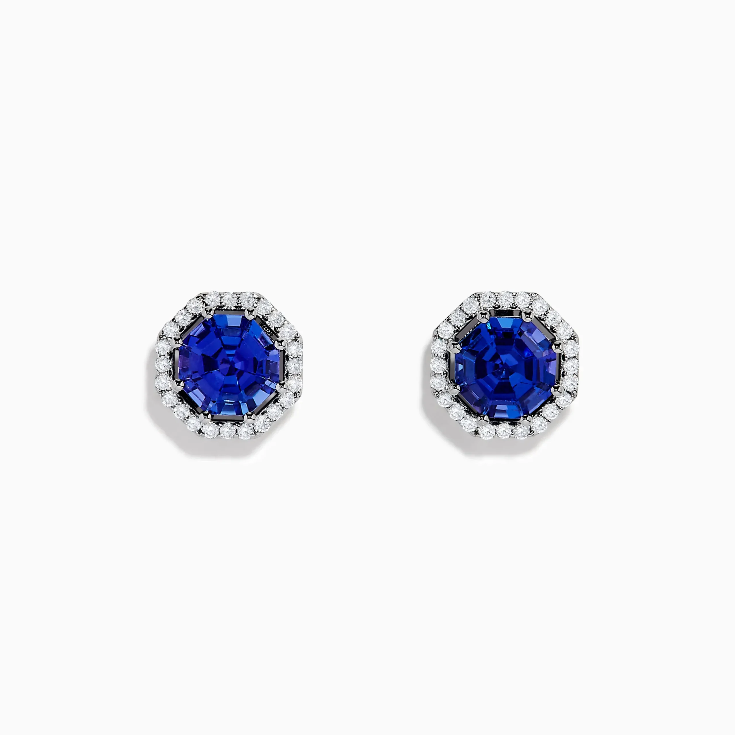 Effy Jewelry Nahla Siri 14K Gold Octagon Cut Tanzanite and Diamond Earrngs | Earrings