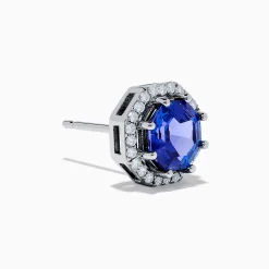 Effy Jewelry Nahla Siri 14K Gold Octagon Cut Tanzanite and Diamond Earrngs | Earrings