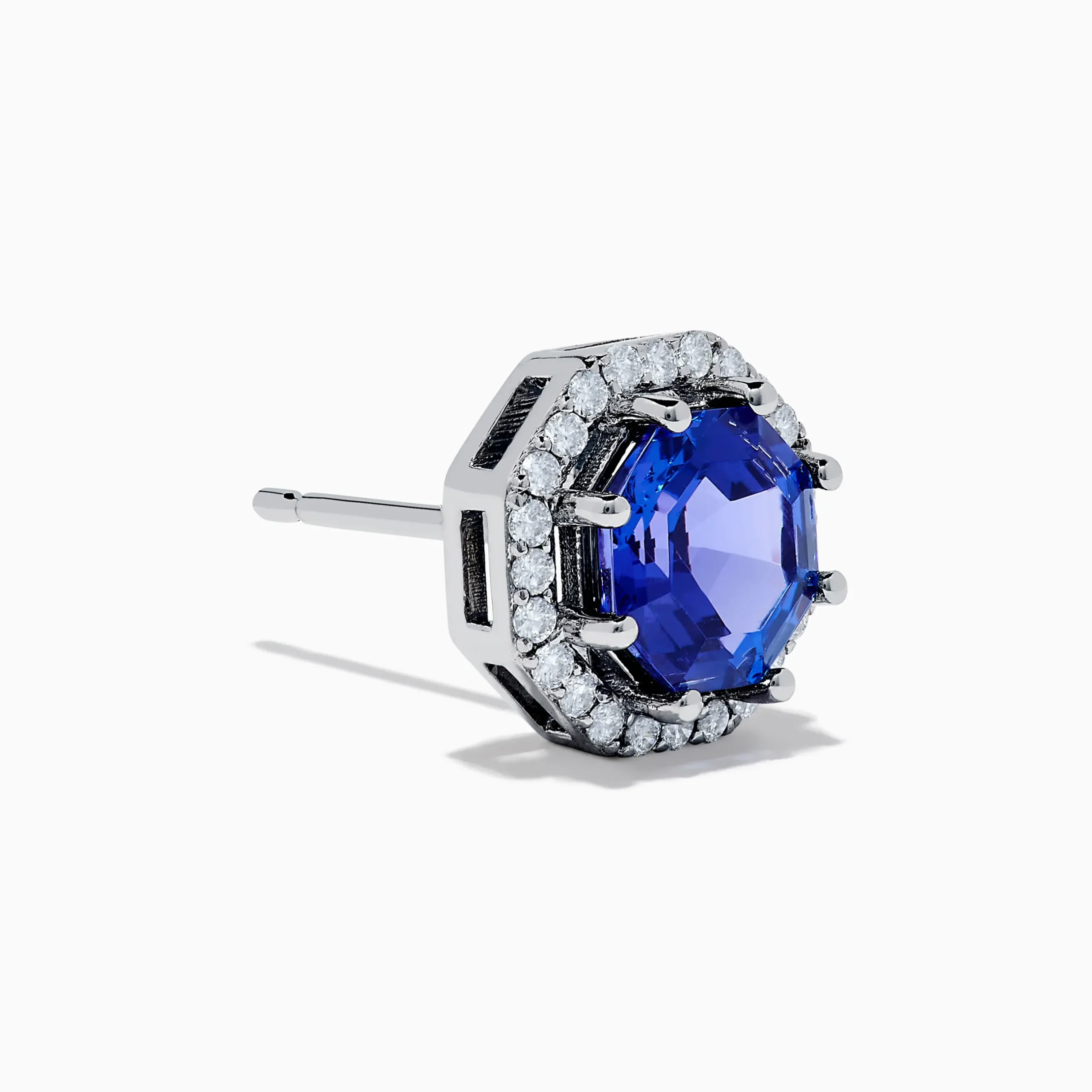 Effy Jewelry Nahla Siri 14K Gold Octagon Cut Tanzanite and Diamond Earrngs | Earrings