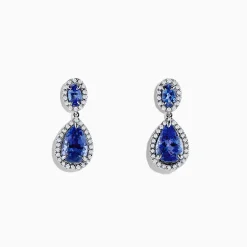BH Multi Nahla Siri 14K Gold Tanzanite and Diamond Earrings, 2.90 TCW | Earrings