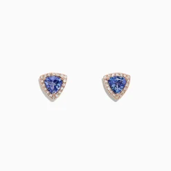 BH Multi Nahla Siri 14K Rose Gold Tanzanite u0026 Diamond Earrings, 1.19 TCW | Earrings