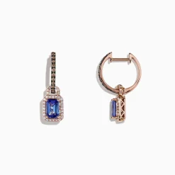 Effy Jewelry Nahla Siri 14K Rose Gold Tanzanite and Diamond Earrings, 2.22 TCW | Earrings