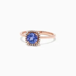 Effy Jewelry Nahla Siri 14K Rose Gold Tanzanite and Diamond Ring, 0.81 TCW | Rings