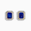 Effy Jewelry Nahla Siri 14K Two Tone Gold Tanzanite and Diamond Earrings | Earrings