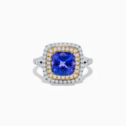 Effy Jewelry Nahla Siri 14K Two Tone Gold Gold Tanzanite and Diamond Ring | Rings