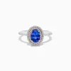 Effy Jewelry Nahla Siri 14K Two Tone Tanzanite and Diamond Double Halo Ring | Rings
