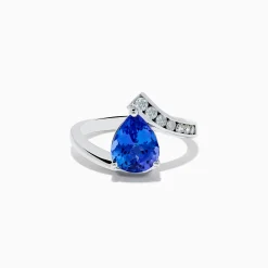 Effy Jewelry Nahla Siri 14K White Gold Floating Tanzanite and Diamond Ring | Rings