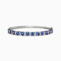 Effy Jewelry Nahla Siri 14K White Gold Tanzanite Diamond Bangle, 4.76 TCW | Bracelets