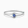 BH Multi Nahla Siri 14K White Gold Tanzanite and Diamond Bangle, 2.61 TCW | Bracelets