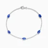 Effy Jewelry Nahla Siri 14K White Gold Tanzanite and Diamond Tennis Bracelet | Bracelets