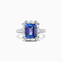 BH Multi Nahla Siri 14K White Gold Tanzanite and Diamond Ring, 5.03 TCW | Rings