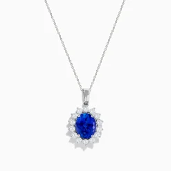 Effy Jewelry Nahla Siri 14K White Gold Tanzanite and Diamond Pendant | Necklaces & Pendants