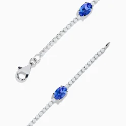 Effy Jewelry Nahla Siri 14K White Gold Tanzanite and Diamond Tennis Bracelet | Bracelets