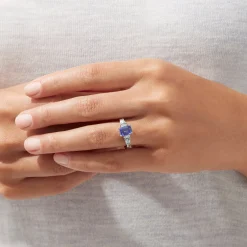 BH Multi Nahla Siri 14K White Gold Tanzanite and Diamond Ring, 1.51 TCW | Rings