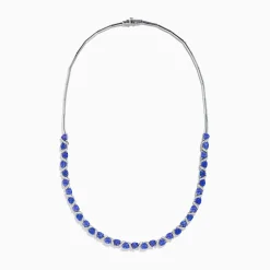 Effy Jewelry Nahla Siri 14K White Gold Trillion Cut Tanzanite and Diamond Necklace | Necklaces & Pendants