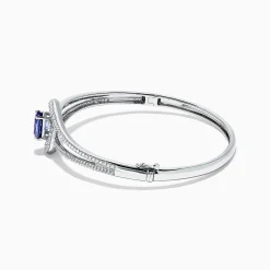 BH Multi Nahla Siri 14K White Gold Tanzanite and Diamond Bangle, 2.61 TCW | Bracelets