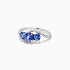 BH Multi Nahla Siri 14K White Gold Tanzanite and Diamond Ring, 1.63 TCW | Rings