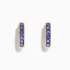 BH Multi Nahla Siri 14K Yellow Gold Tanzanite Hoop Earrings, 1.37 TCW | Earrings