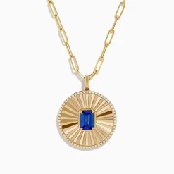 Effy Jewelry Nahla Siri 14K Yellow Gold Tanzanite and Diamond Pendant | Necklaces & Pendants