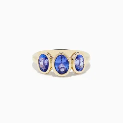 BH Multi Nahla Siri 14K Yellow Gold Tanzanite Three Stone Ring | Rings