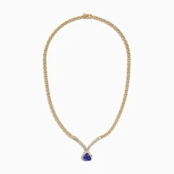 Effy Jewelry Nahla Siri 14K Yellow Gold Tanzanite and Diamond Necklace, 3.66 TCW | Necklaces & Pendants