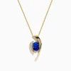 Effy Jewelry Nahla Siri 14K Yellow Gold Floating Tanzanite and Diamond Pendant | Necklaces & Pendants