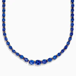 Effy Jewelry Nahla Siri 14K Yellow Gold Tanzanite Graduated Tennis Necklace | Necklaces & Pendants